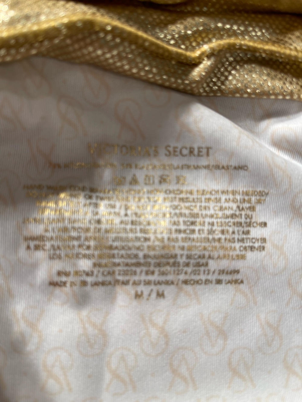 NWT Victoria Secrets bikini push-up bandeau gorgeous gold 36D/M - Picture 12 of 16